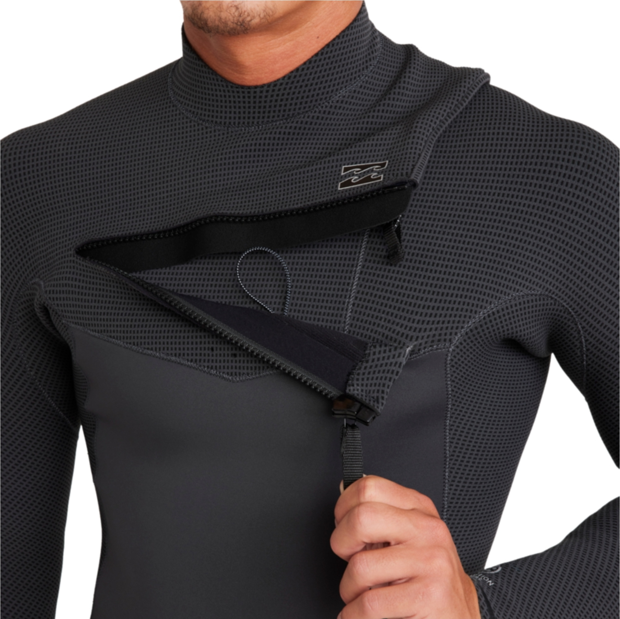 2026 Billabong Mens Revolution Natural 3/2mm Chest Zip Wetsuit 24AW191504 - Graphite